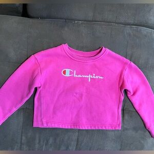 Champion Kids Pink Cropped Sweatshirt Size 6